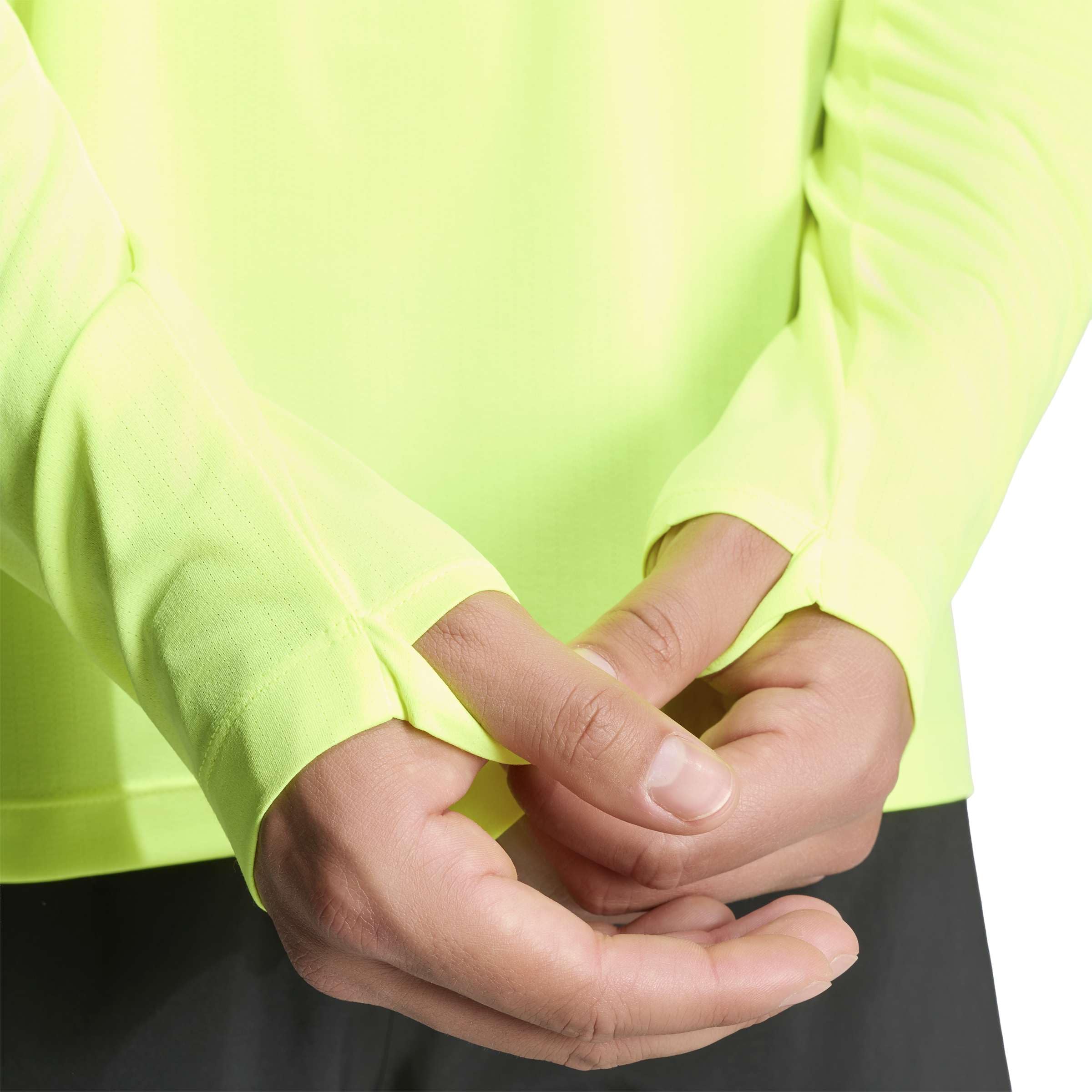 adidas Uomo Adi365 Running Iconic Long Sleeve Shirt, Solar Yellow/Reflective Silver, S