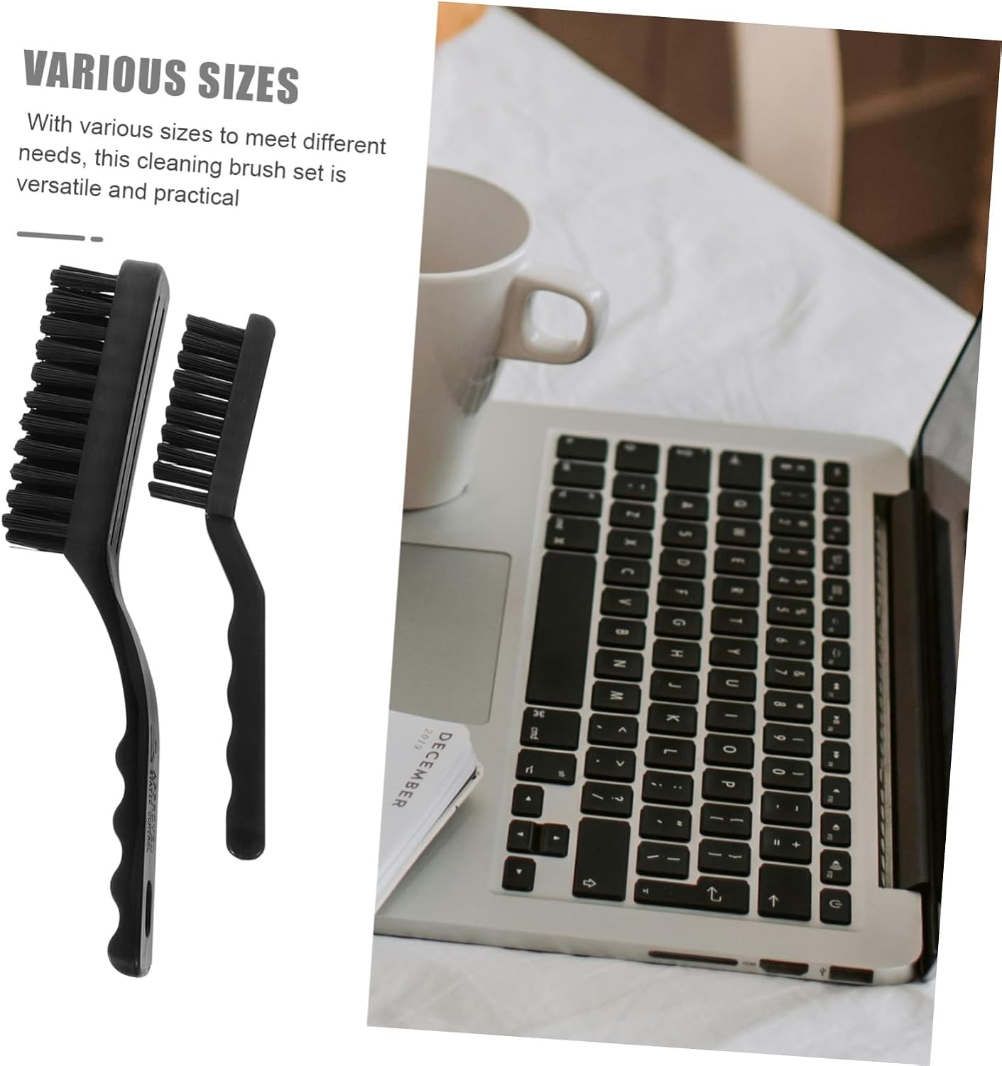 Alipis 10pcs Anti-Static Brush Set with Straight Handle for PCB Circuit Board, Keyboard, and Laptop Cleaning – Electronics Dust Removal Kit for Computer Maintenance