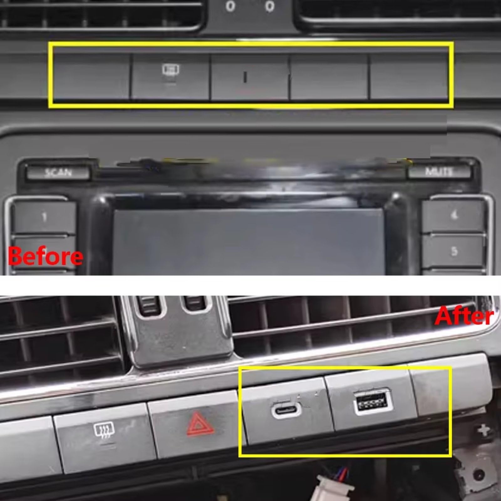 Console Centrale Porta USB Compatibile Con Per Polo 2011-2013 Auto QC3.0 E Presa Interfaccia PD Tipo C Ricarica Rapida Telefono Automatico Presa USB