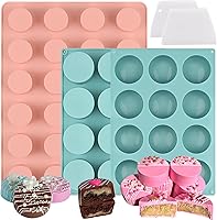 Vista 1 de Actvty Juego de Moldes para Puck de Pastel, Moldes de Silicona para Pasteles Cubiertos de Chocolate, Moldes Redondos para Cake Pops de 24 Cavidades