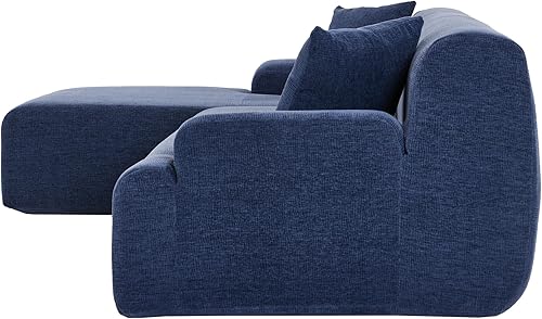 Miniatura 4 de MiHunnor Sofá combinado de 2 piezas, moderno sofá modular grande en forma de L, juego de sofá diván de tela de felpilla para sala de estar,