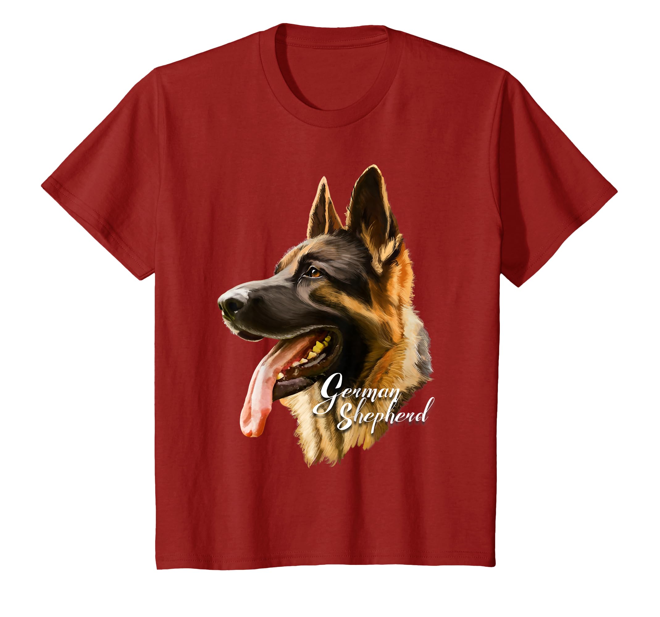 Amazon | 愛らしいジャーマンシェパード犬の側面図 Tシャツ | Tシャツ