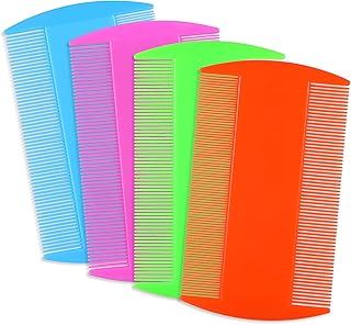 4 Pcs Lice Combs Double Sided Fine Tooth Comb Lice Comb For Dandruff Removal Thick Hair Tooth Head Nit Hair Combs For Adults Kids And Pet's Remove Head Lice Nits Fleas(4 Colors) (Set 1)