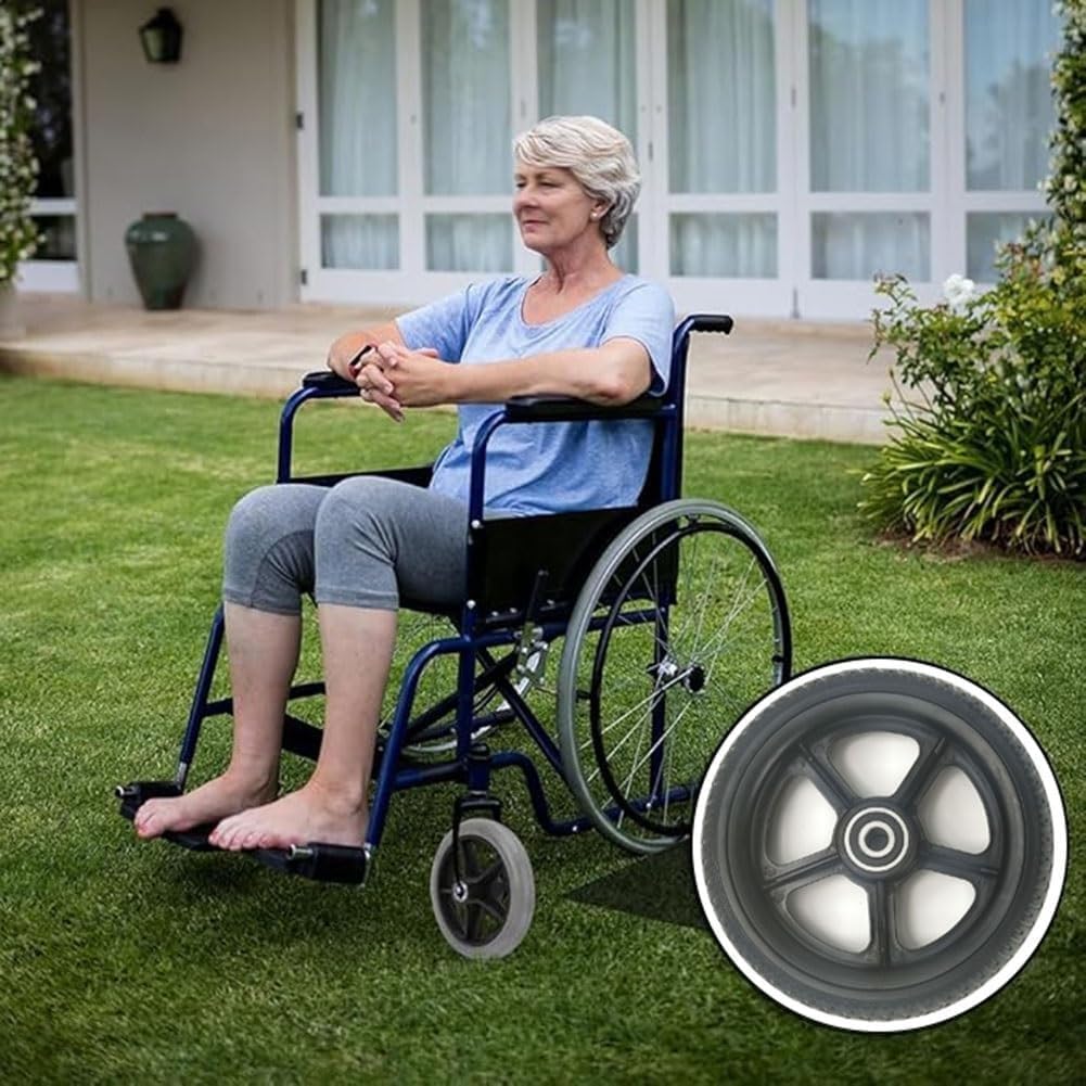 Ruedas Delanteras De Goma Maciza De 6,5 Pulgadas, Ruedas De Repuesto For Silla De Ruedas Eléctrica Y Manual.