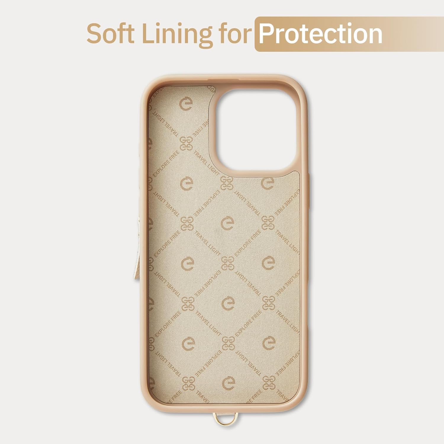 ZVE for iPhone 14 Pro Wallet Case with Card Holder, Zipper RFID Blocking iPhone Case with Lanyard, Leather Purse for Women Cover Compatible with iPhone 14 Pro, 6.1"(2022) - Beige - Image 8