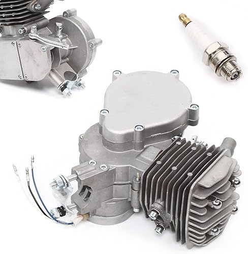 Miniatura 2 de Motor de motor de bicicleta de 2 tiempos de 80 CC, motor de bicicleta de 1.65 KW, solo kit incompleto para bicicletas, autos de bolsillo, mini