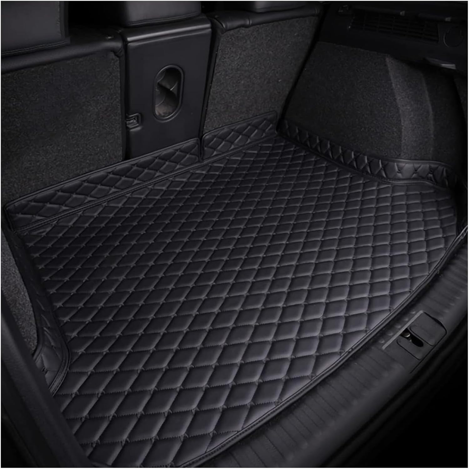 Car Trunk Mat Cargo Liner for Kia Stinger 2018-2021 2022 2023 2024 2025 2026, All-Weather Waterproof Trunk Protector, Non-Slip Heavy-Duty Cargo Mat, Leather Boot Mat Interior Accessories