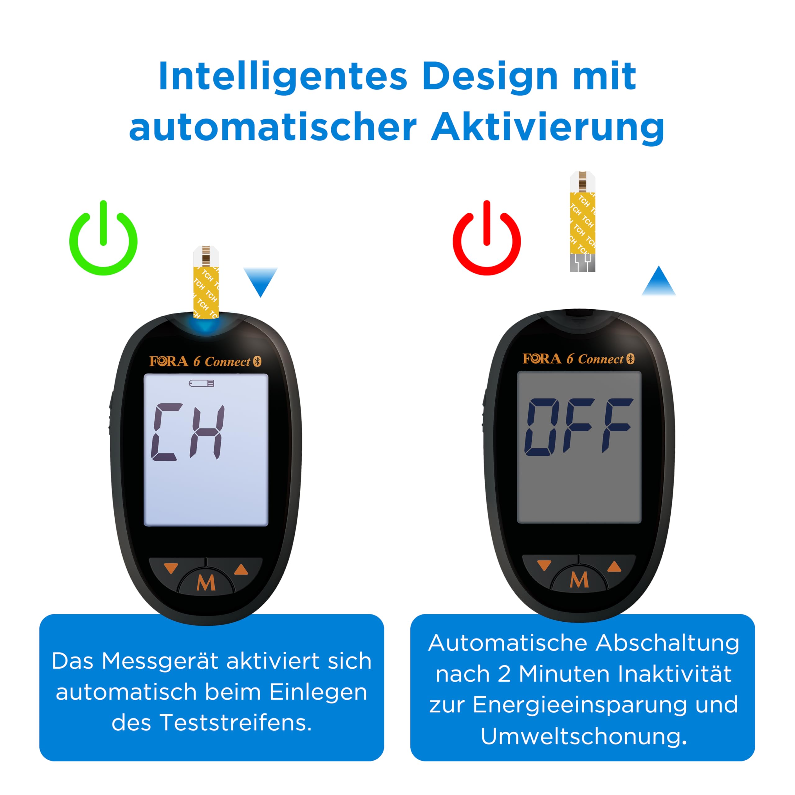 FORA 6-in-1 Cholesterin Messgerät mit Bluetooth, Starterset inkl. 10 Gesamtcholesterin-Teststreifen, Schwarz