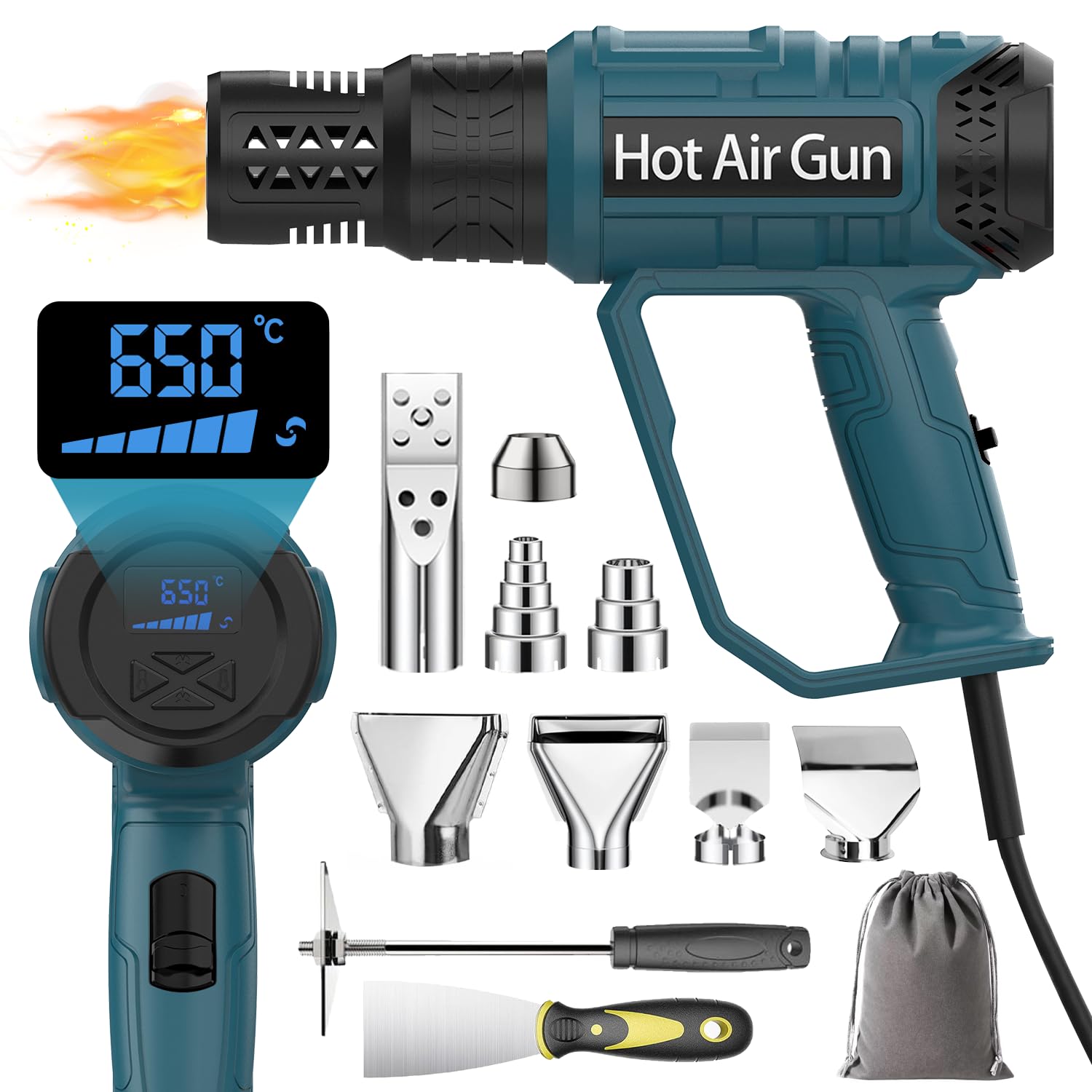 Amazon | 新登場【断熱保護カバー付き】ヒートガン ホットガン 最大