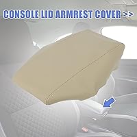 Vista 2 de X AUTOHAUX Tapa de consola central de automóvil, reposabrazos y caja de asiento, protector de cuero de microfibra de repuesto para Toyota Prius