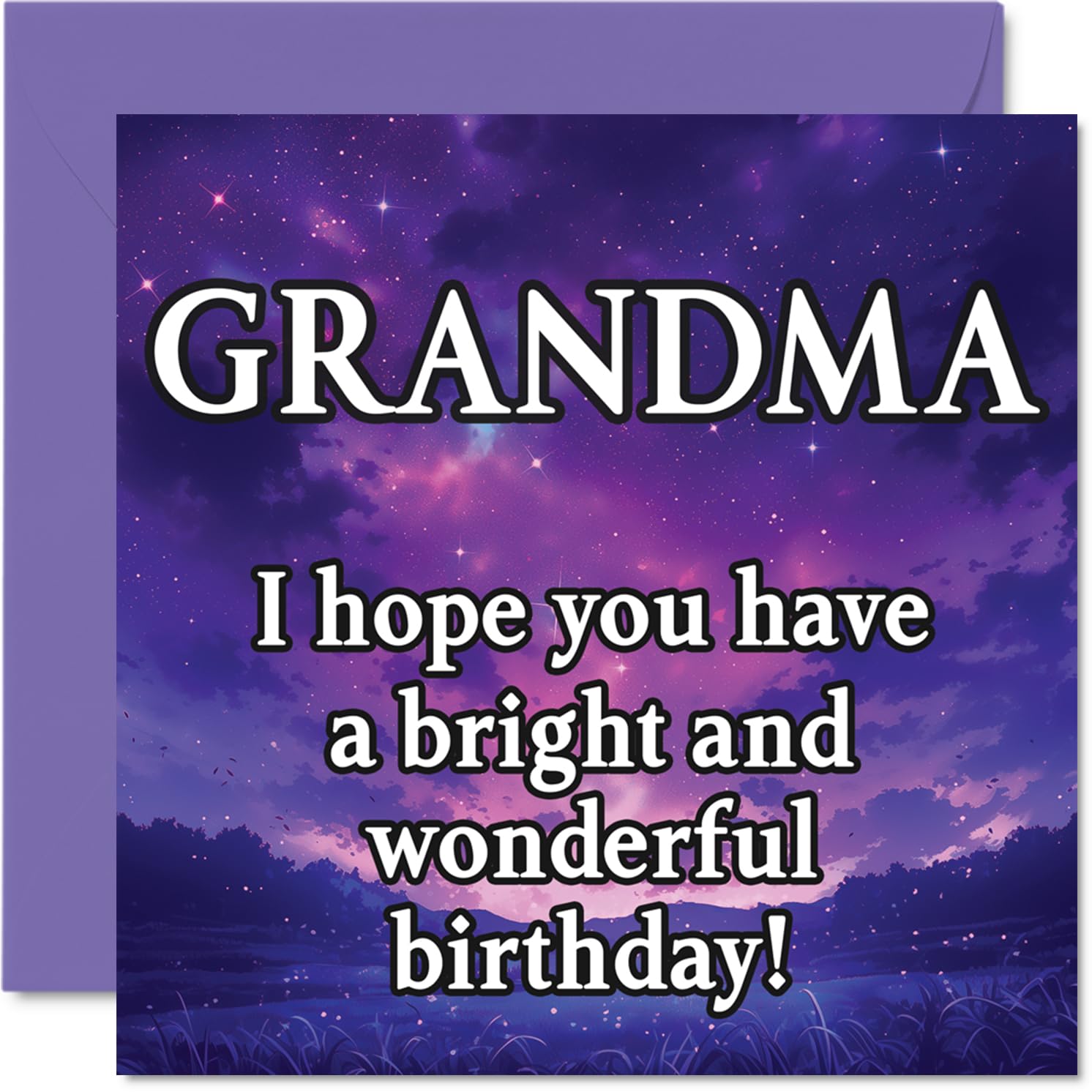 Stuff4 Grandma Birthday Card, Magical Night Sky