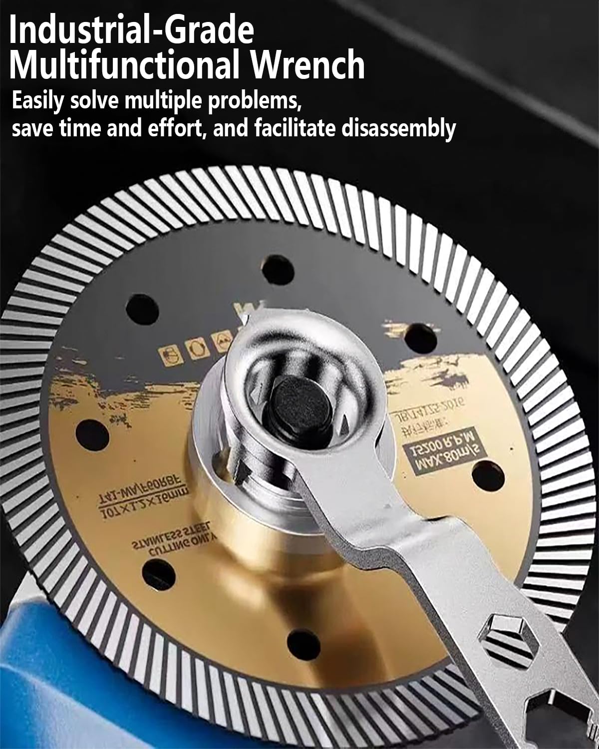 Chiave per smerigliatrice angolare multifunzione, adatta per smerigliatrice angolare da 10,2 cm a 22,9 cm, compatibile con Bosch, Dewalt, Milwaukee, Makita1, Metabo, Ryobi e così via.