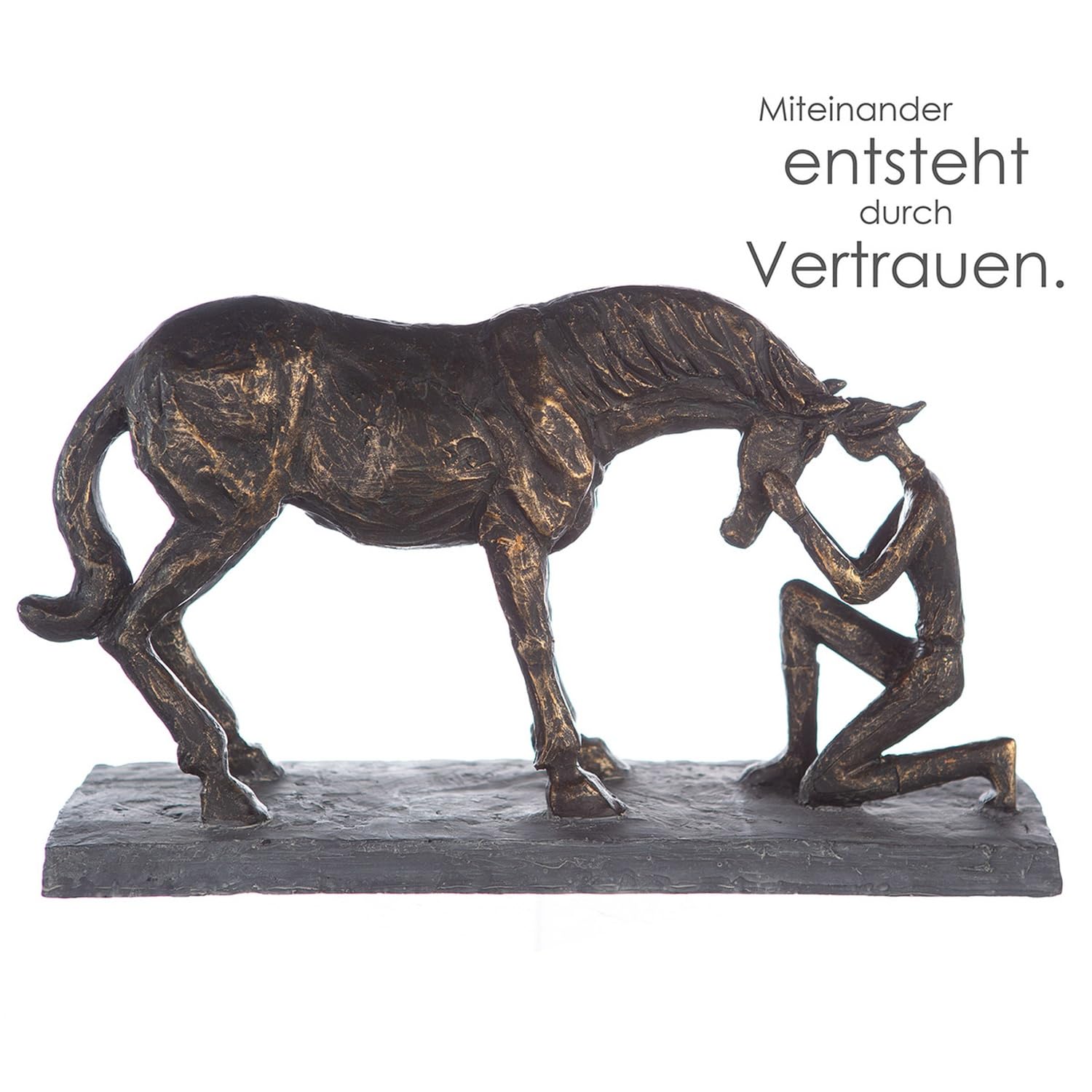Casablanca Skulptur Comprehension, Deko Figur Bronze, Kunstharz Statue Wohnzimmer, Büro Dekoration H. 19 cm x B. 32 cm - Moderne Skulpturen