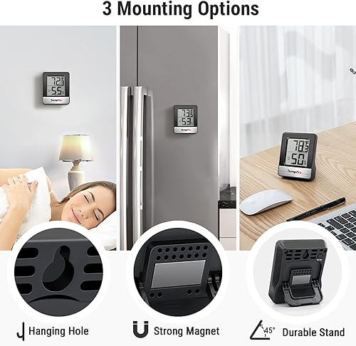 Miniatura 5 de ThermoPro TP49 - Termómetro higrómetro digital para interiores, medidor de humedad, termómetro de habitación con monitor de temperatura y humedad