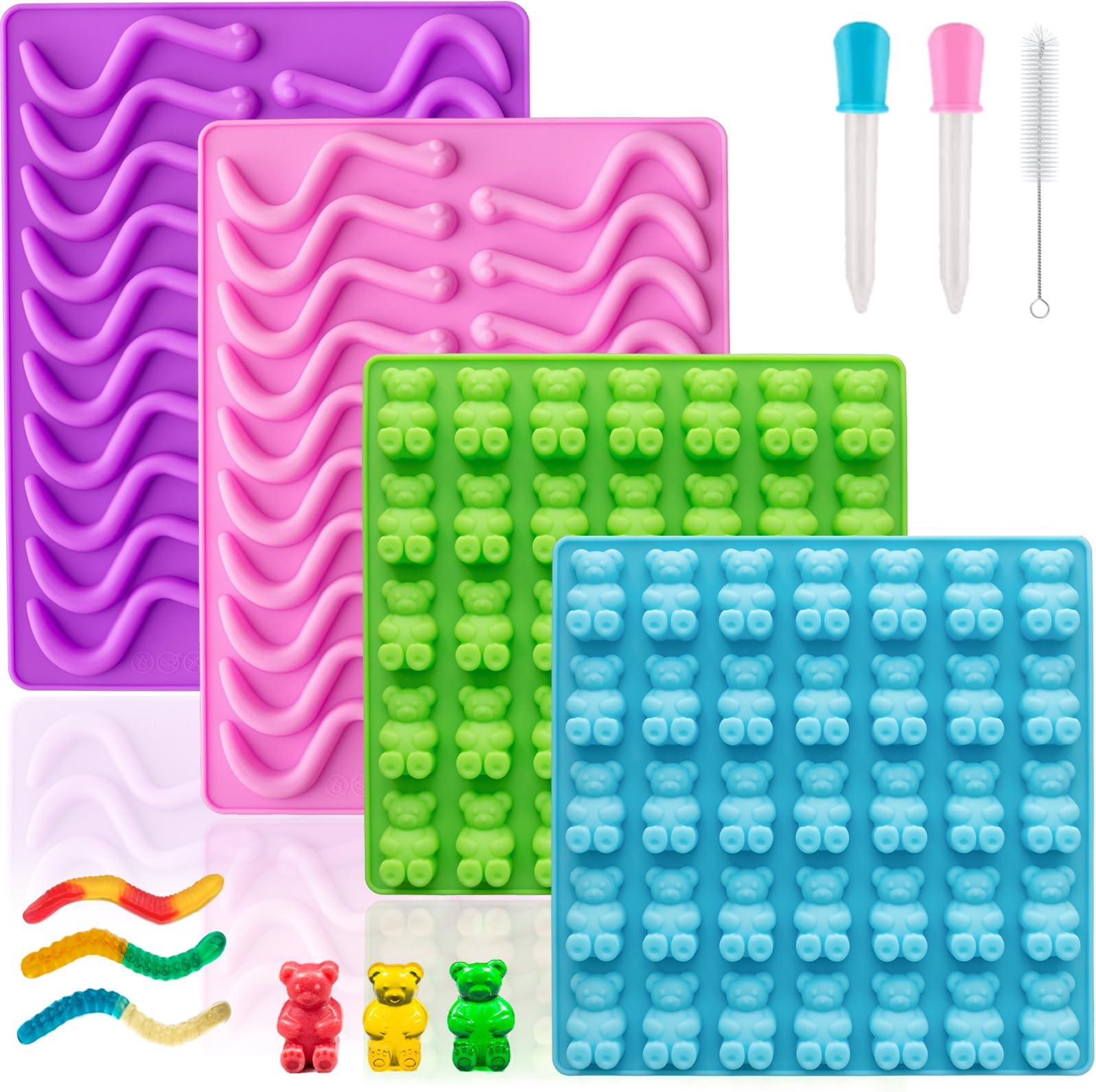 Large Gummy Bear Mold Candy Molds Silicone Gummy Molds 