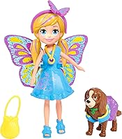 Vista 6 de Polly Pocket Muñeca y accesorios, paquete de disfraz de Masque 'N Match con muñeca pequeña de 3 pulgadas, mascota, 4 disfraces para muñeca