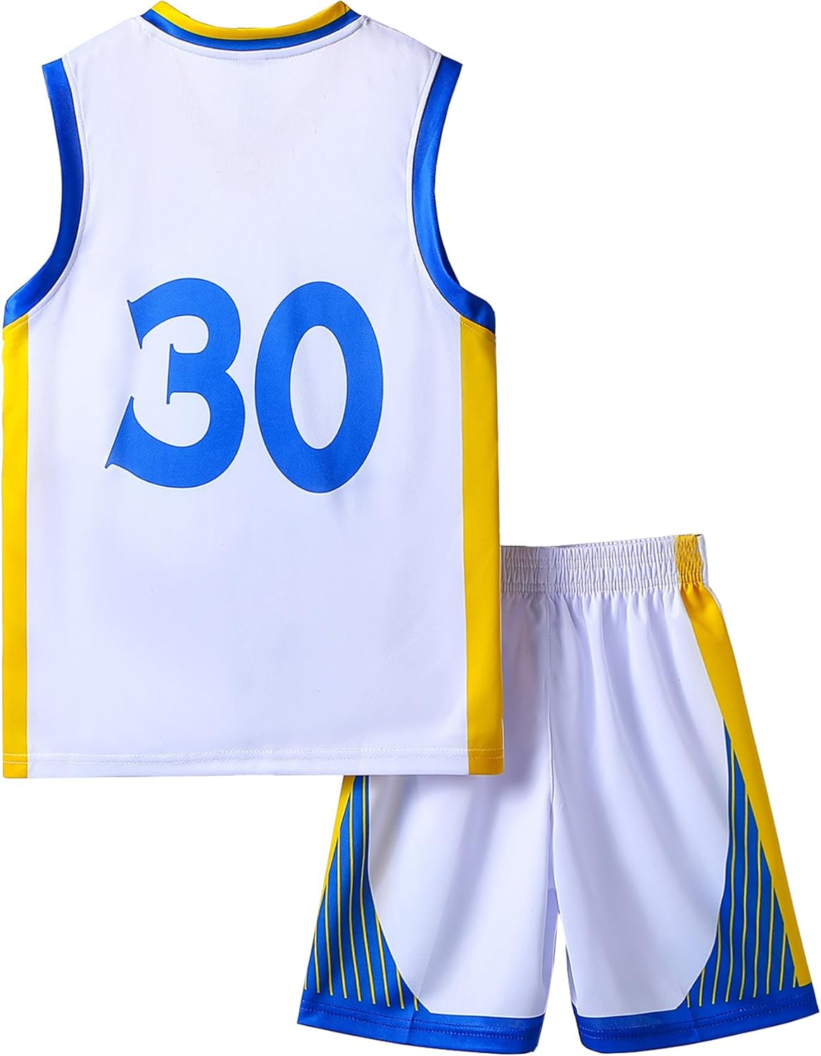 30# Basketball Jerseys Set For Kids 6-16 Years Basketball Player Costume Tank Top And Track Shorts Boys Girls - Image 2