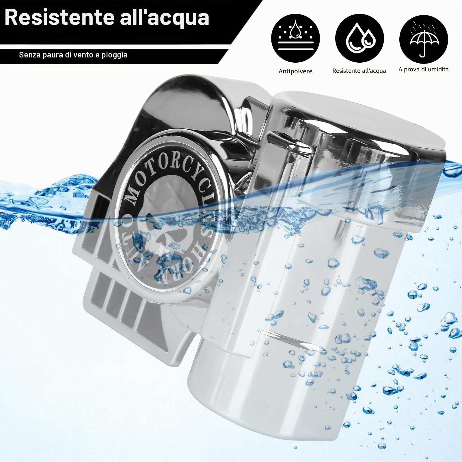 Kit per clacson a sirena per auto, 12 V, kit per clacson ad aria compressa, corno a lumaca per barca elettrica, pickup jeep