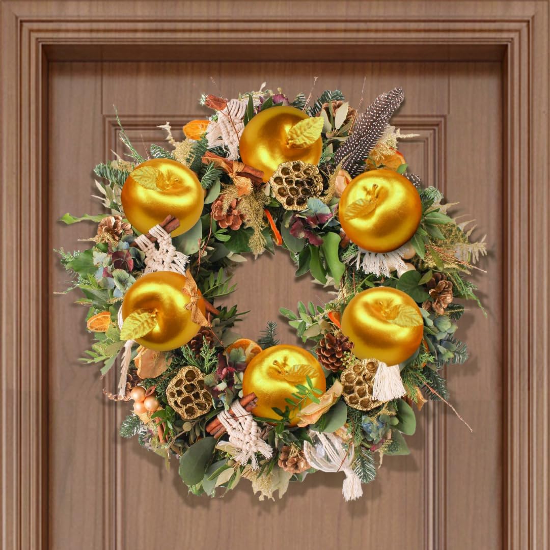 6 Pcs Golden Apples Artificial Golden Fruit Crafts Gold Apples for Home Decoration Christmas Décor