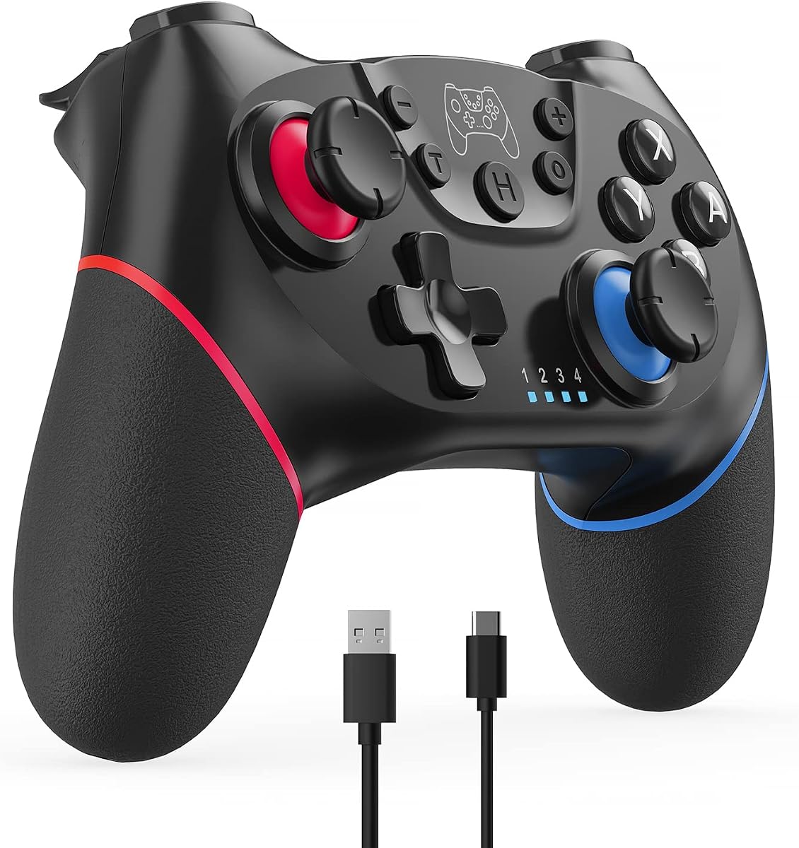 Wireless Pro Controller for Nintendo Switch/Lite/OLED/Switch 2 | 2026 Upgraded Bluetooth Switch Pro Controller with Hall Effect Joystick, 6-Axis Gyro, Dual Vibration, Turbo & Ergonomic Grip
