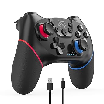 CuleedTec Upgraded Switch Controller, Wireless Pro Controller for Switch 2/Lite/OLED, Bluetooth Remote Gamepad with Hall Effect Joystick, 6-Axis Gyro, Dual Motor & Turbo Black