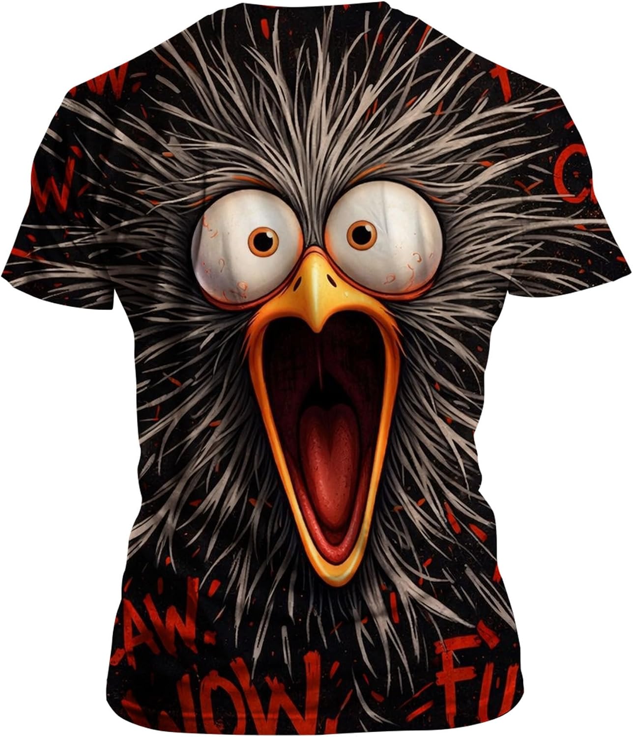 Blissboy Funny Chicken Graphic T-Shirt Novelty Short Sleeve Crewneck Shirt