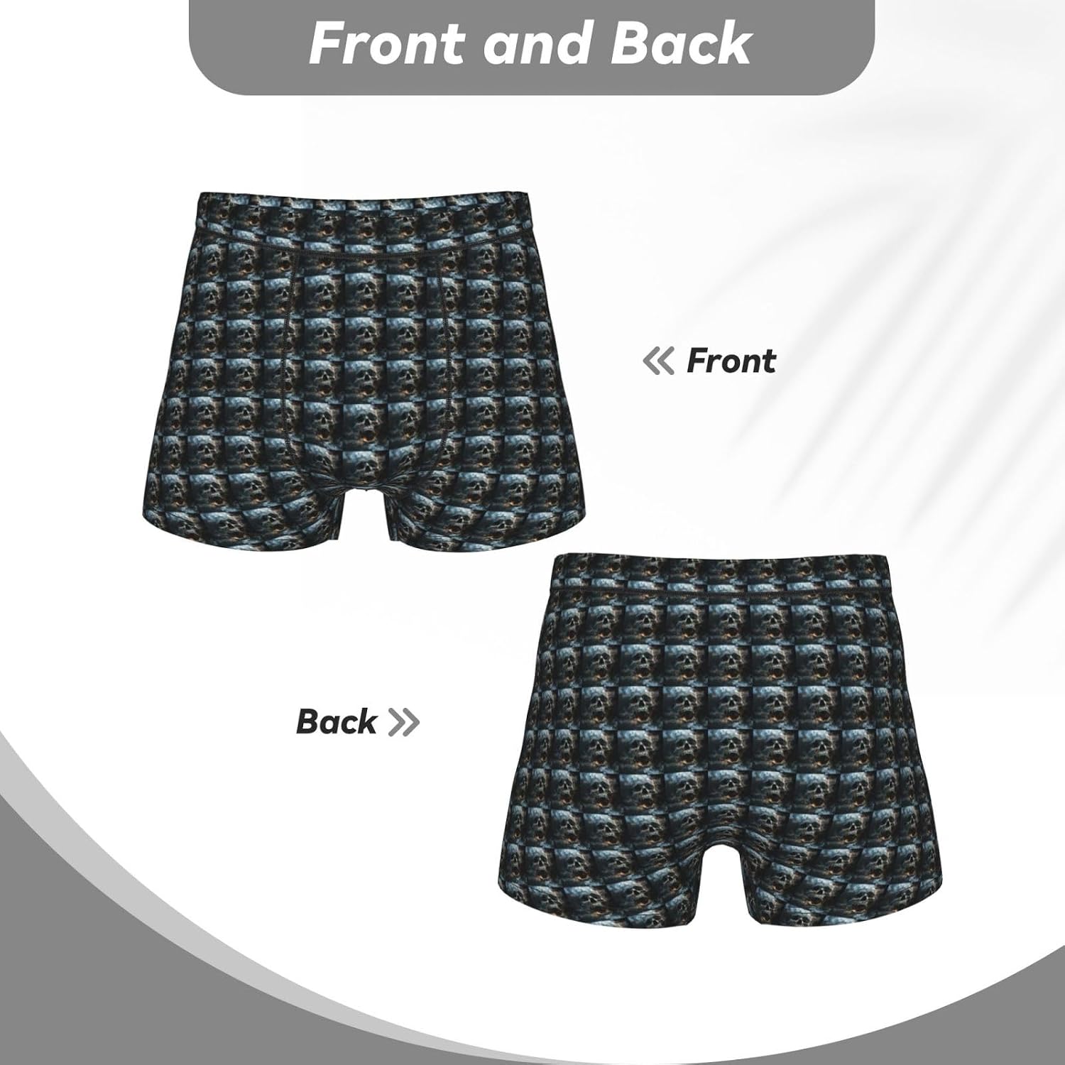 Horror Ghost Skull Print Men'S Underwear Breathable Briefs Soft Lightweight Casual Everyday Wear Gym Sleep