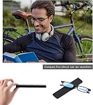 SKYOAK Ultra thin Lightweight Folding Reading Glasses Women Men TR90 Blue Light Blocking Anti UV/Eyestrain Foldable Compact Computer Readers Portable Unique Stretchable Slim Flat case Black +1.5