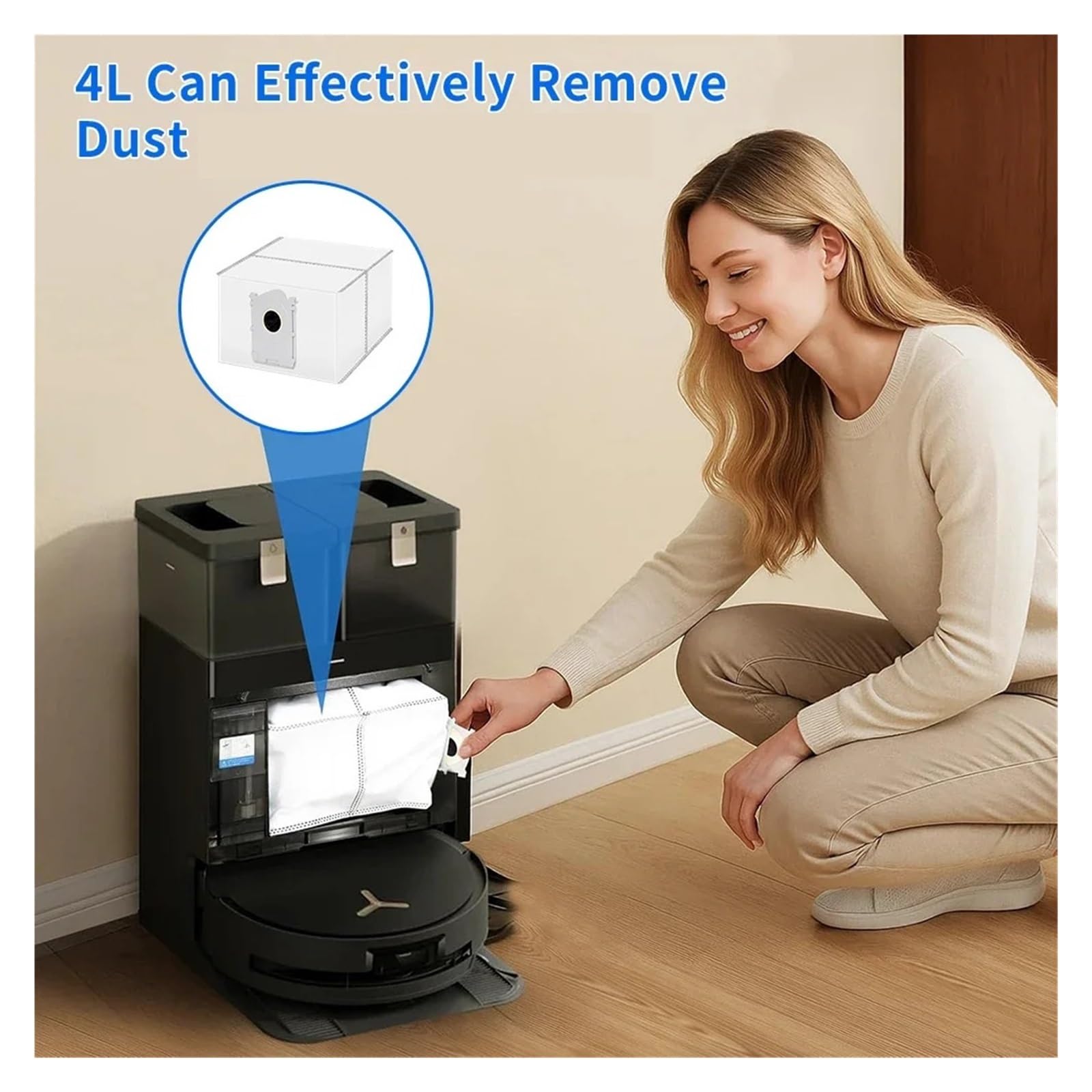 Bolsas De Polvo De Aspiradora,Compatible con ECOVACS X9 Pro Omni T50Pro