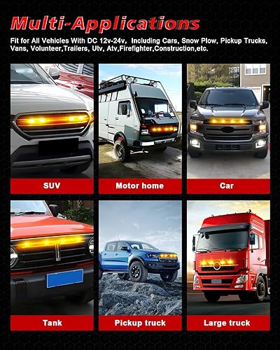Miniatura 5 de EverBrightt luz intermitente de auto, paquete de 2 unidades, Ambar