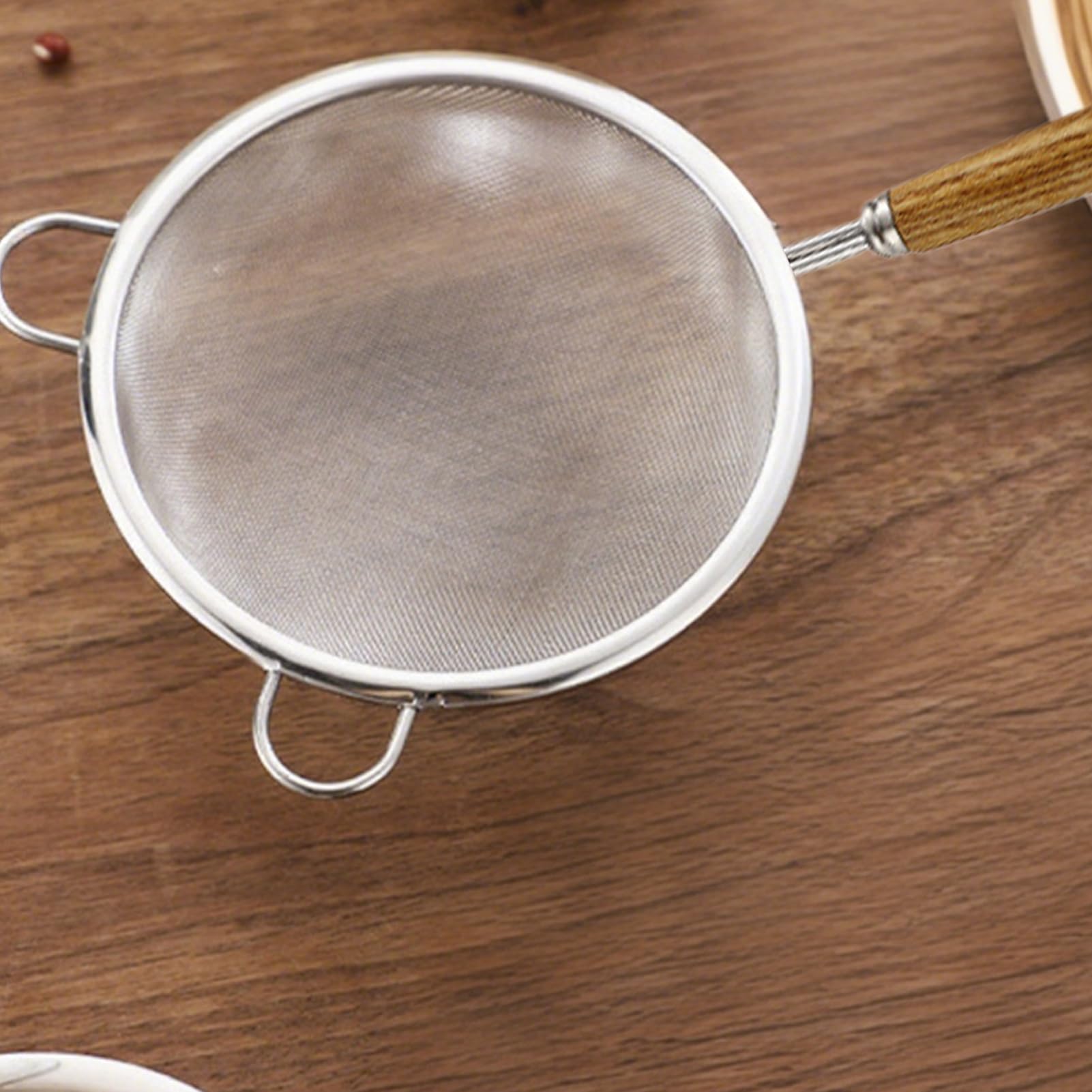 MRKU Coladores de Cocina de Acero Inoxidable, tamiz de harina - Suministros para Hornear de Doble Oreja