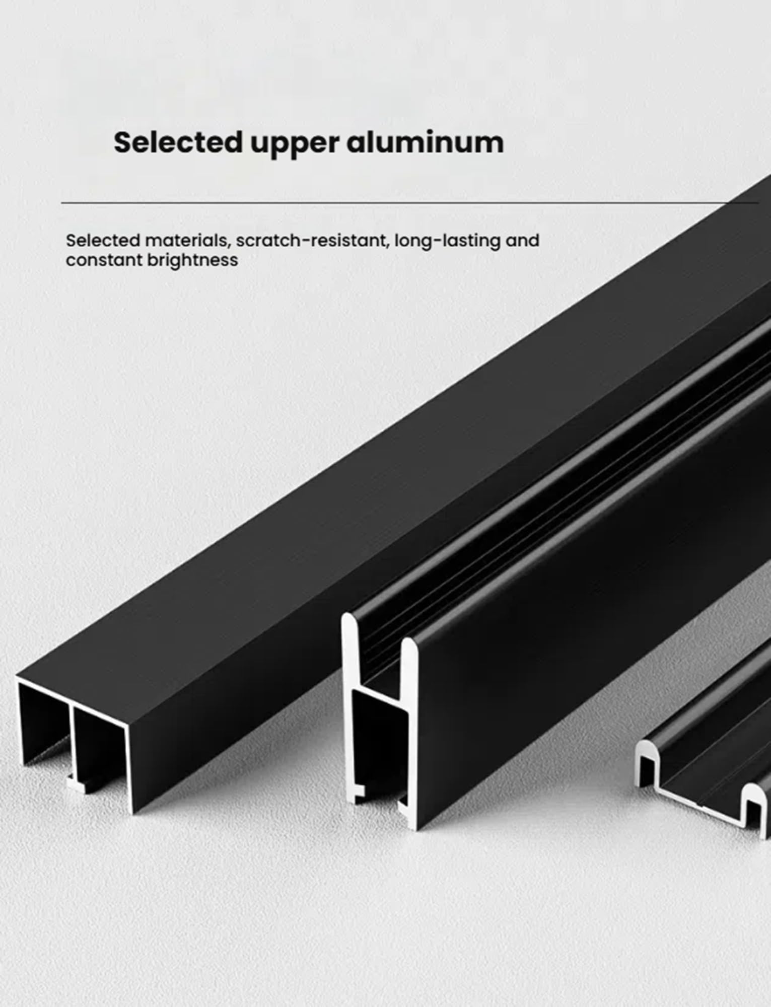 Szampański zestaw szyn do drzwi przesuwnych 80 cm do 8 mm, cichy, aluminiowy design, idealny do ekspozycji prezentacyjnych, płynny system przesuwny, łatwy montaż