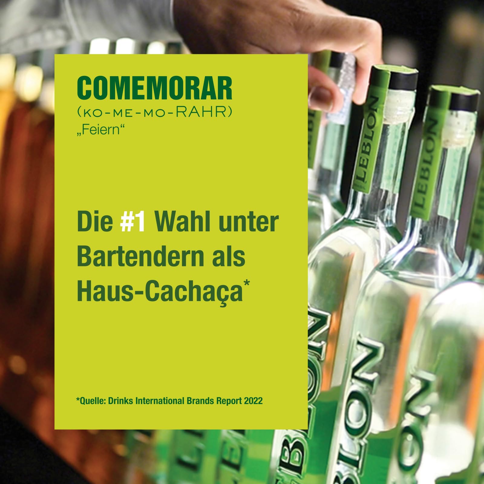 Leblon Cachaça, Premium Spirituose aus brasilianischem Zuckerrohr, handwerklich hergestellt, in französischen Cognac-Eichenfässern gereift, perfekt für Caipirinha Cocktails, 40 Vol %, 70 cl/700 ml