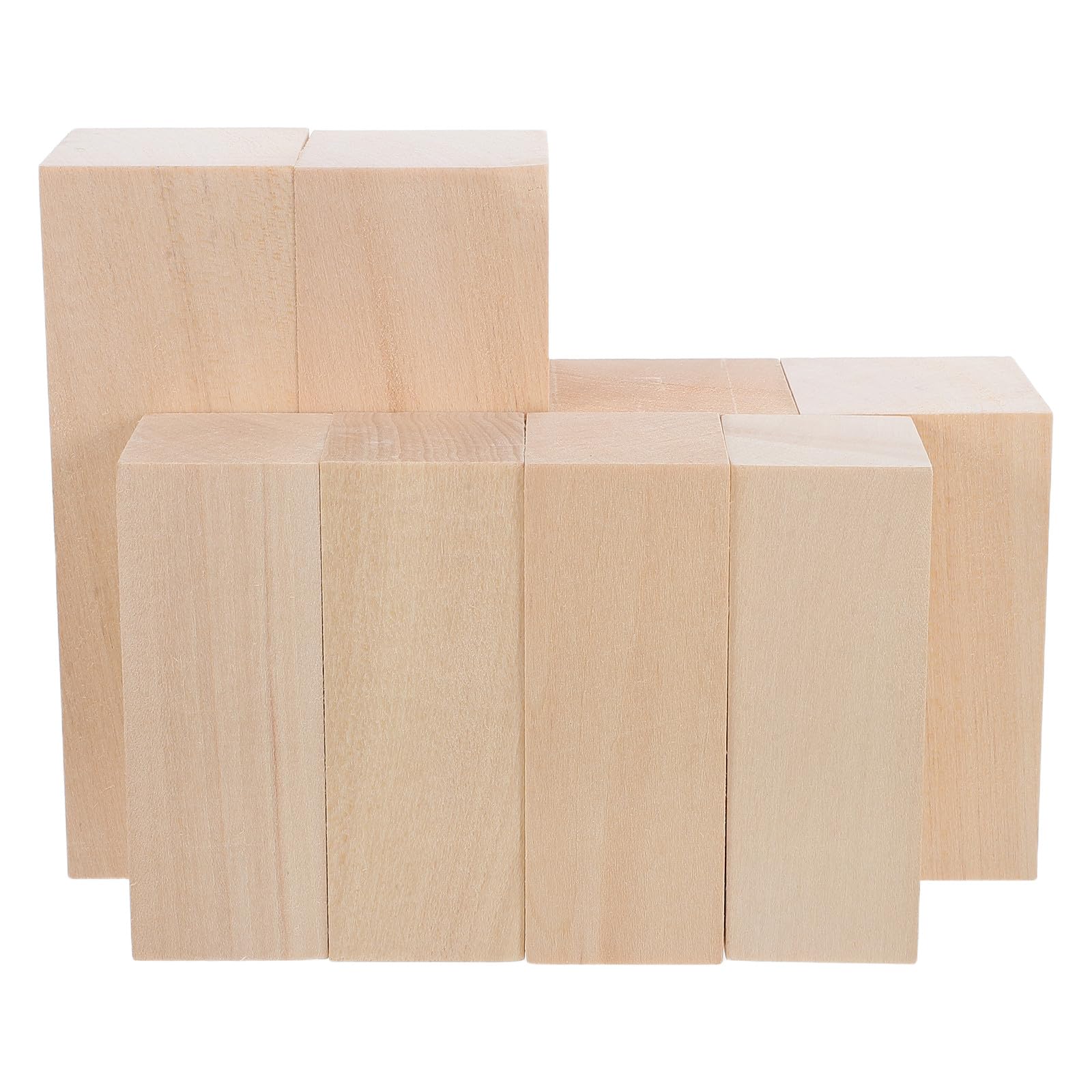 Bloques Cuadrados de Madera de Tilo 8 Piezas para Tallar