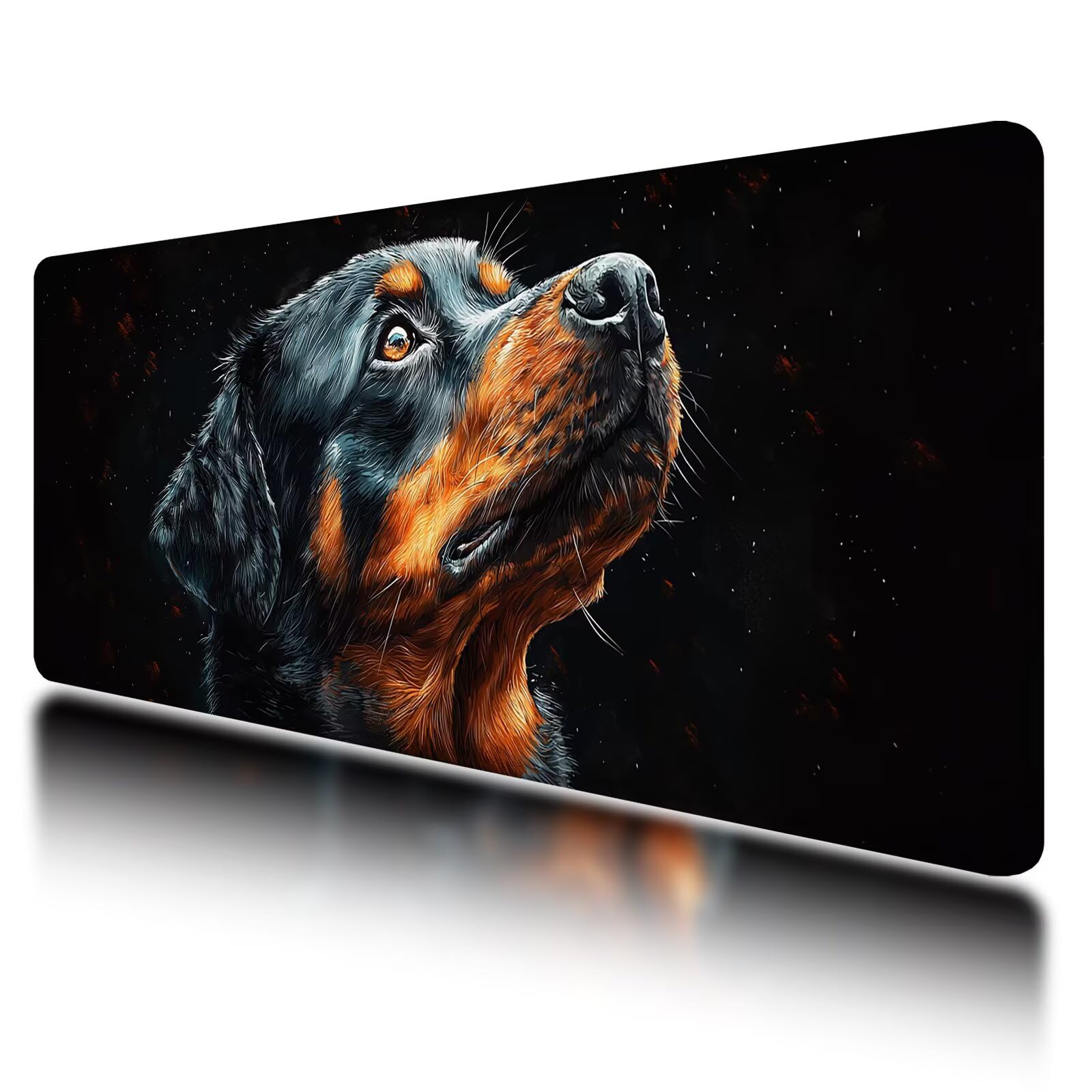 Podkładka pod mysz do gier, XXL czarna podkładka pod mysz 1000 x 500 mm, pod biurko z przeszyciami na krawędziach, podkładka pod mysz antypoślizgowa wodoodporna podkładka dla psa do biura i gier, PC