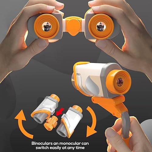 Miniatura 5 de Raywer Lupa de telescopio de juguete 4 en 1 juego educativo todo en uno juguete STEM regalo para niños y niñas a partir de 5 años