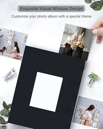 Vista 27 de popotop Álbum de fotos de 4 x 6 – 100 fotos libros con 100 bolsillos verticales, álbumes de cubierta de lino para familia, boda, aniversario, fotos