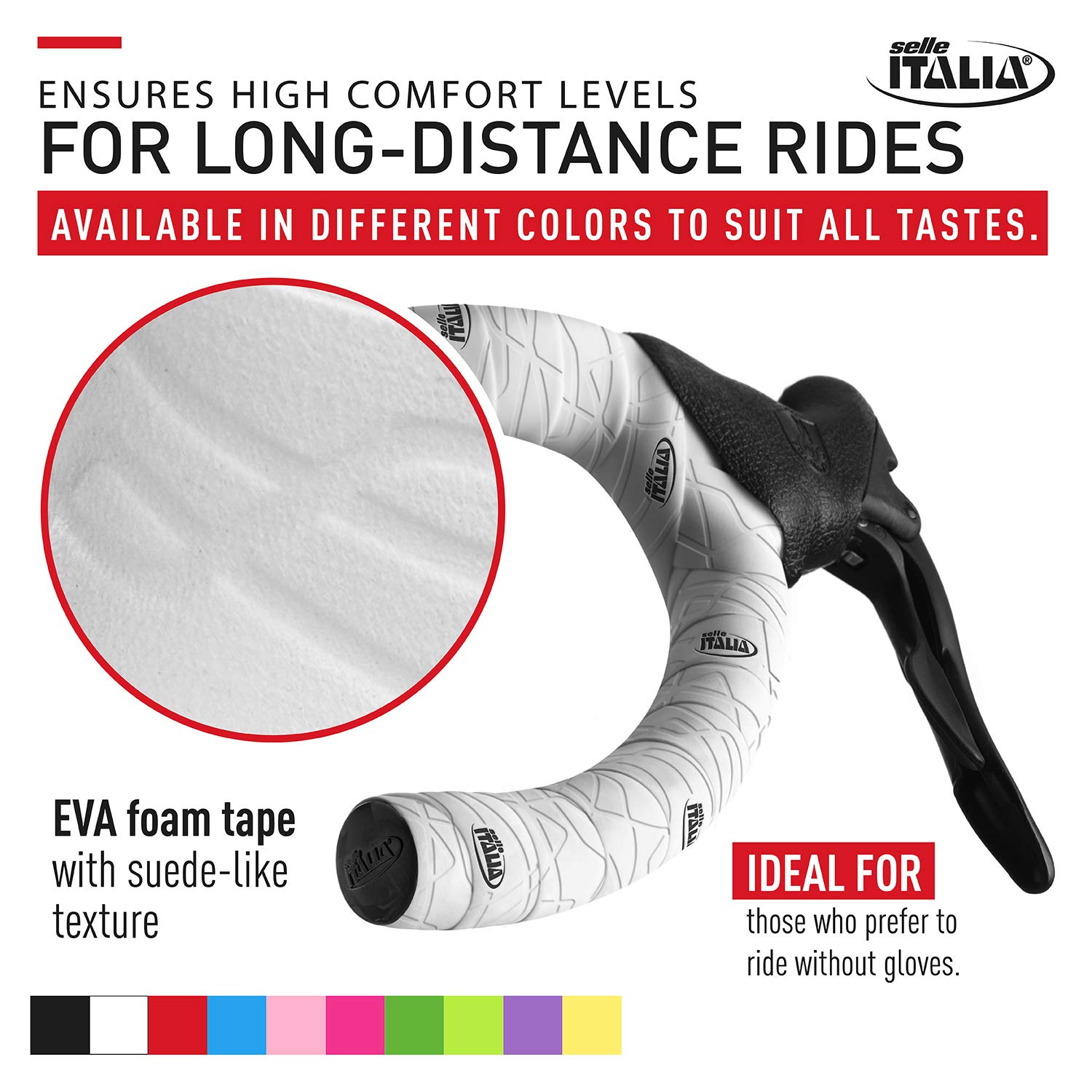 Selle Italia SMOOTAPE GRANFONDO – Super Lekka Owijka Na Kierownicę Szosową I Szutrową, Miękka, Łatwa W Montażu – Rozmiar Uniwersalny, Biały