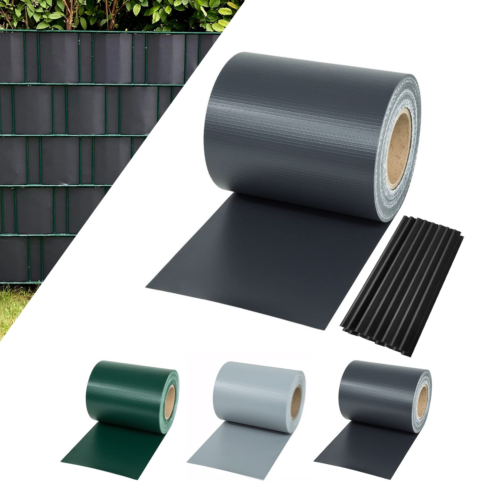 Sichtschutzstreifen Zaun, Sichtschutz Zaunfolie PVC Sichtschutzstreifen Doppelstabmatten für Gartenzaun