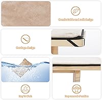 Vista 5 de Percha de Ventana para Gatos Petsfit, Hamaca de Gato de Madera Maciza Natural con Estera de Forro Polar Desmontable, Percha de Ventana Fácil