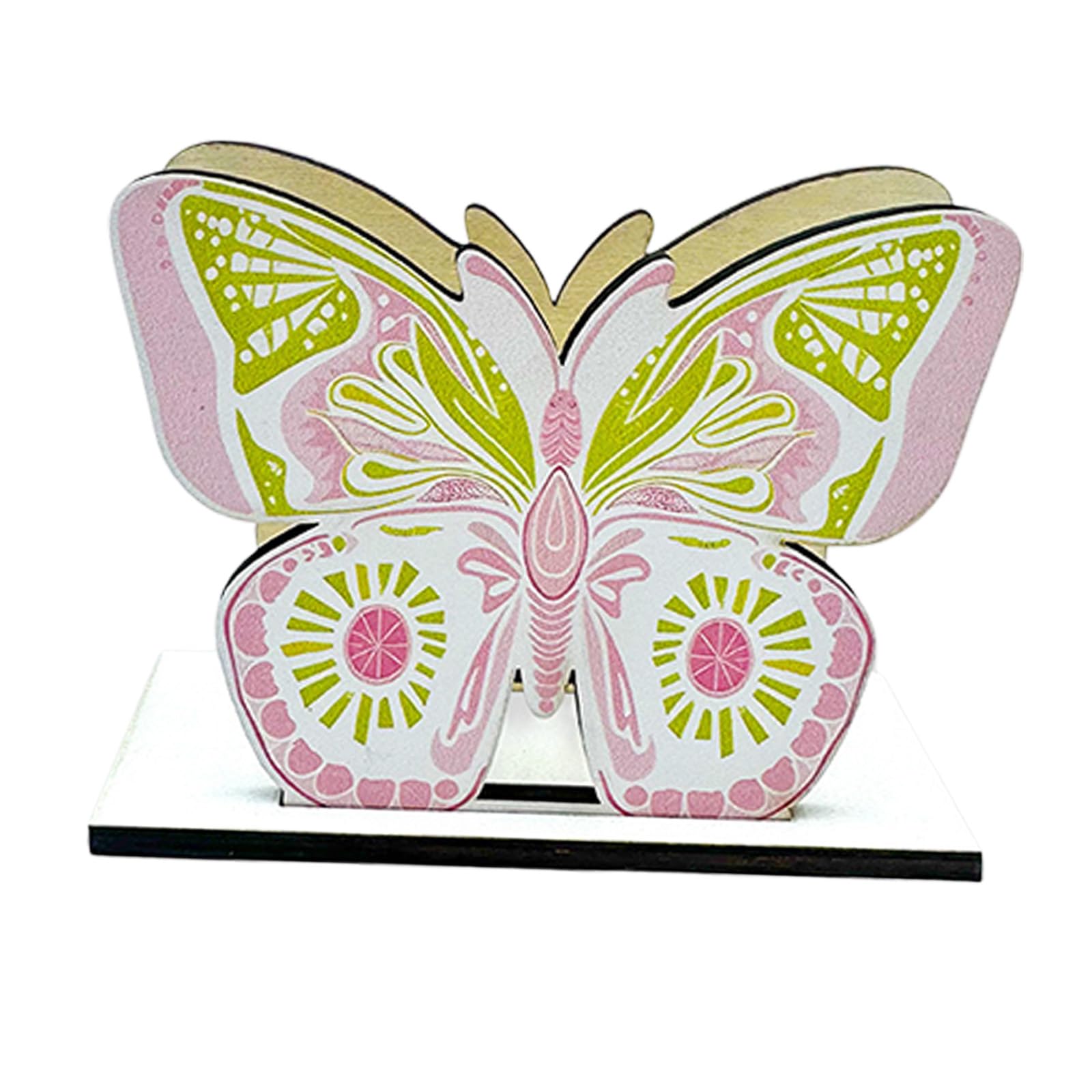 Tsophreniq Artistic Wood Tissue Paper Holder Colorful Butterfly Shape Kitchen Accessory Wooden Tissue Holder