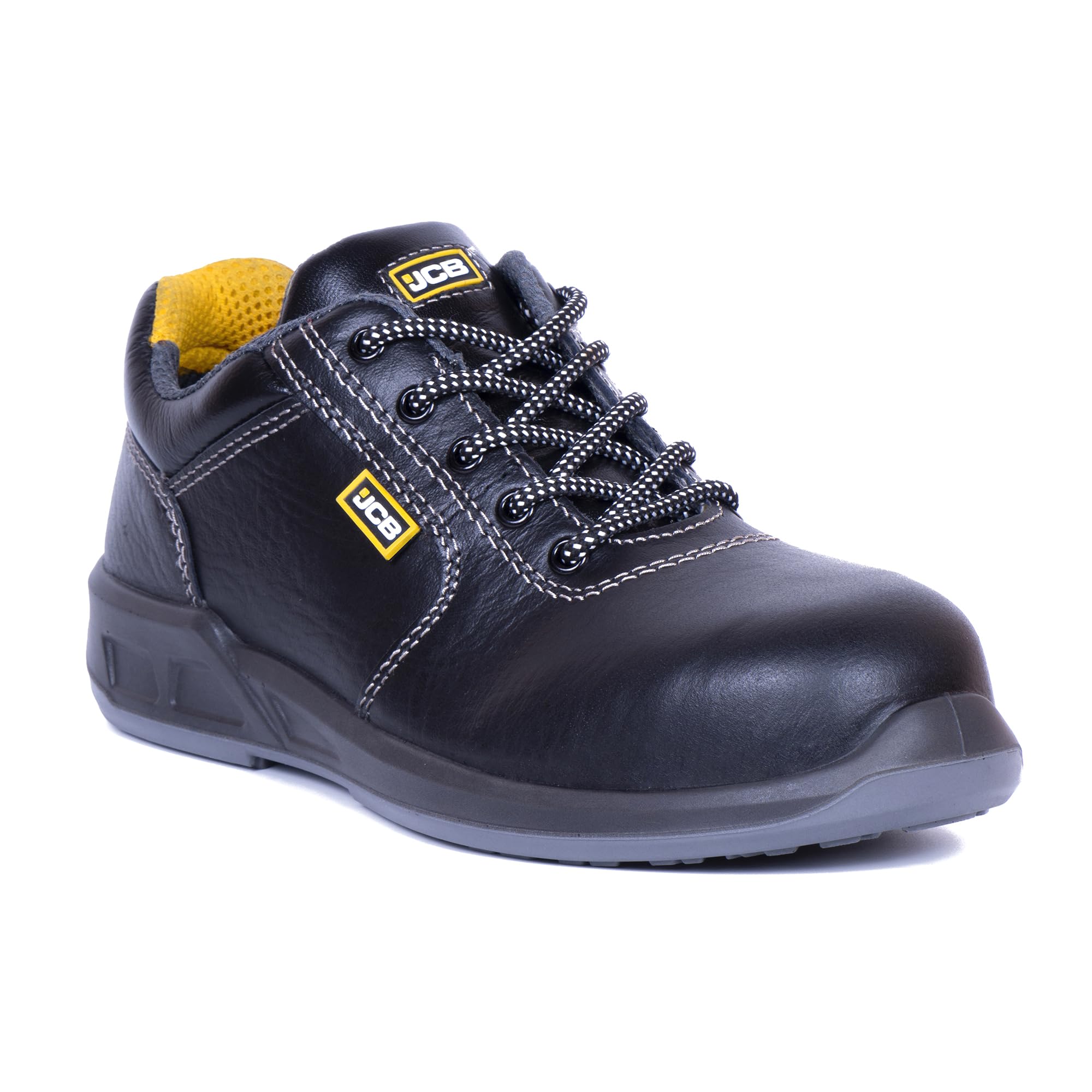 MIGHTY Light Weight Safety Shoes for Man | Genuine Leather | Composite Toe Cap (Non-Metallic) | Antislip & Metal Detector Friendly | Double Density, Antistatic & Abrasion Resistance | Black | Size 6-10 UK-image-10