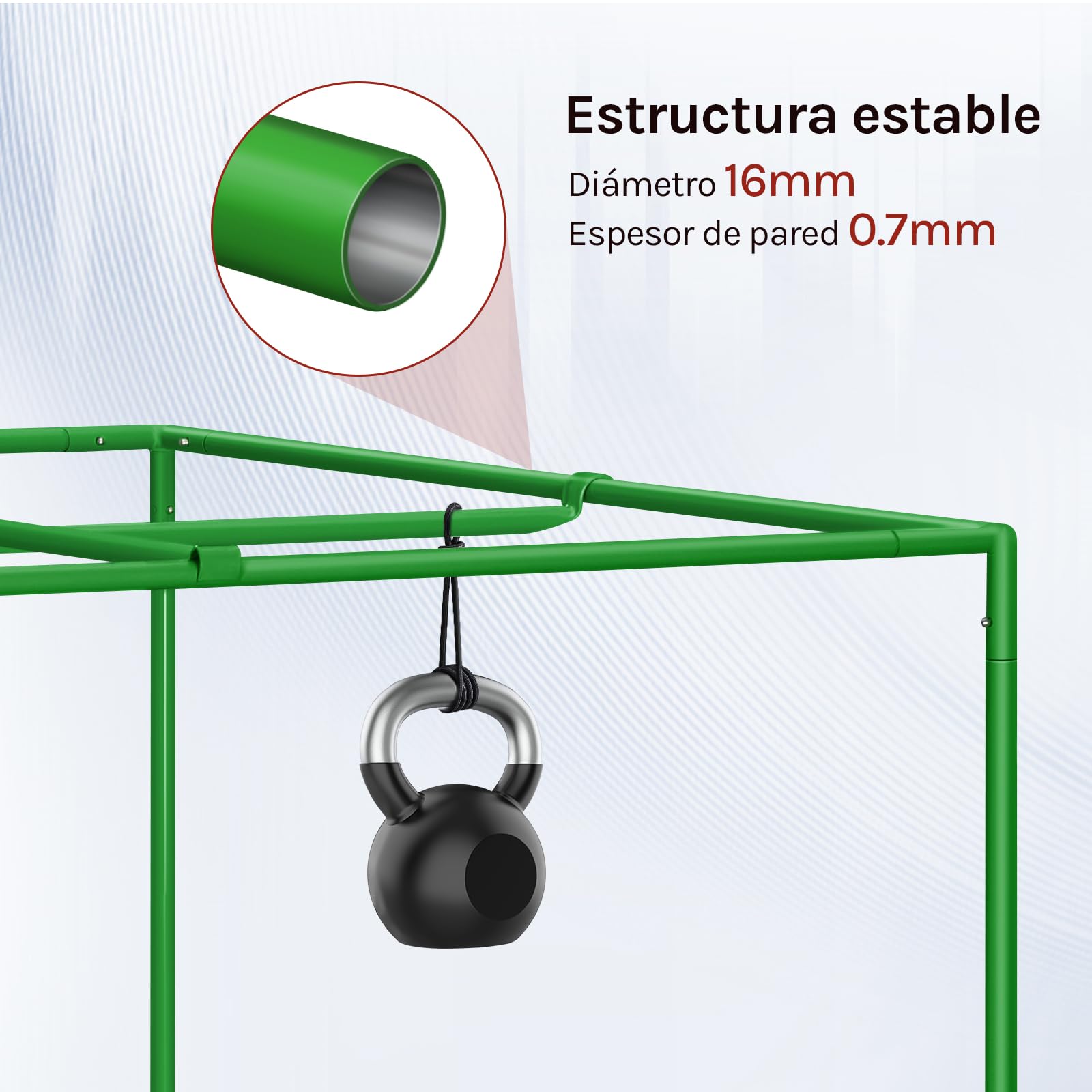 WOLTU Armario de Cultivo 120x60x180 cm, Tienda de Cultivo Hidropónico de Tela Oxford 603D, Invernadero Interior con Ventana de Observación, Semillero Mylar Altamente Reflectante, Negro