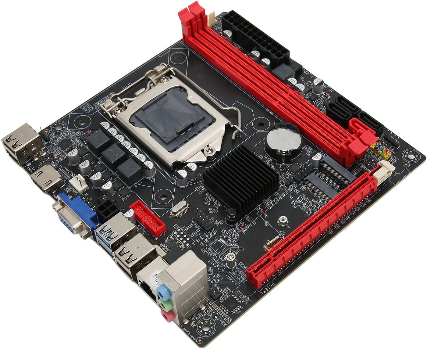 Desktop Motherboard, 100M Network, VGA, SATA3.0 DDR3 Memory, Multiphase Power, LGA1155 ATX B75A Motherboard for PC Replacement