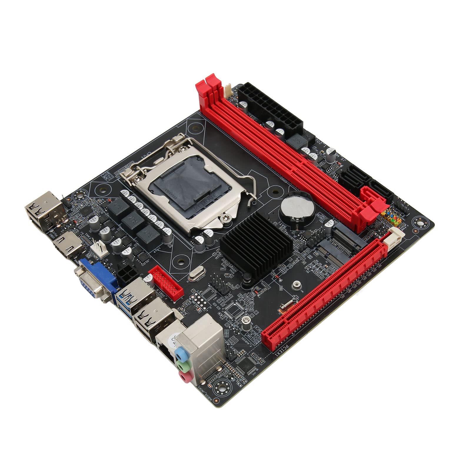 Desktop Motherboard, 100M Network, VGA, SATA3.0 DDR3 Memory, Multiphase Power, LGA1155 ATX B75A Motherboard for PC Replacement