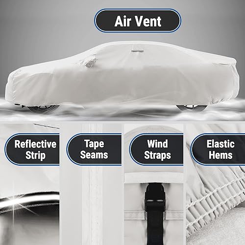 Miniatura 86 de iCarCover Funda de coche prémium para Cadillac Fleetwood 1954-1988, resistente, impermeable, para todo tipo de clima, ajuste personalizado