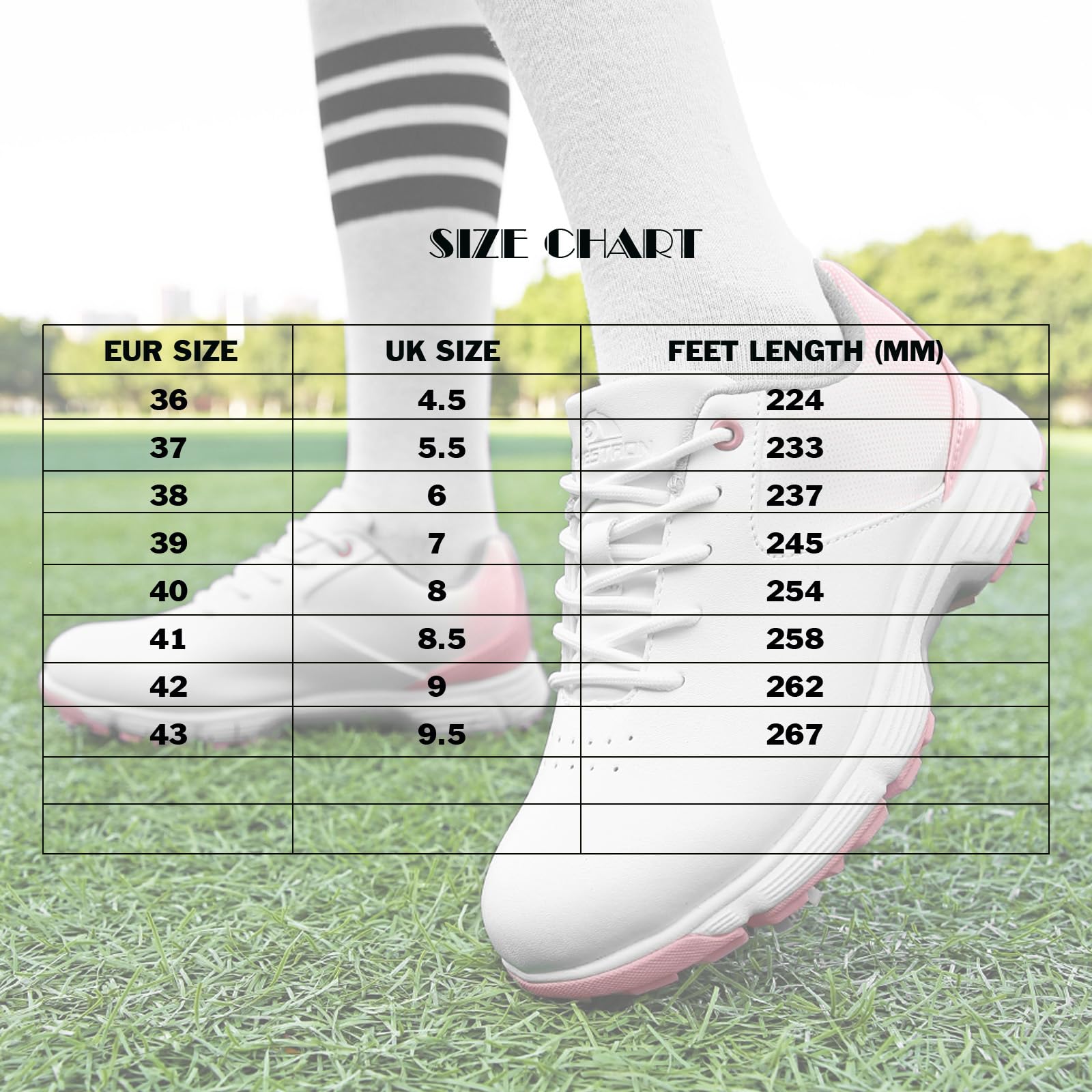 LZQpearl Chaussures de Golf à Crampons pour Femmes, Imperméables et Antidérapantes Tailles 36-43