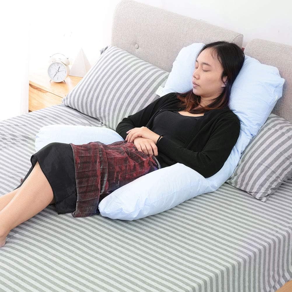 Restokki Pregnancy Pillows for Sleeping, Maternity Pillow for Pregnant Women, U Shaped Side Sleeper Pregnancy Must Haves, Full Body Pregnancy Pillow for Sleeping(Blue)