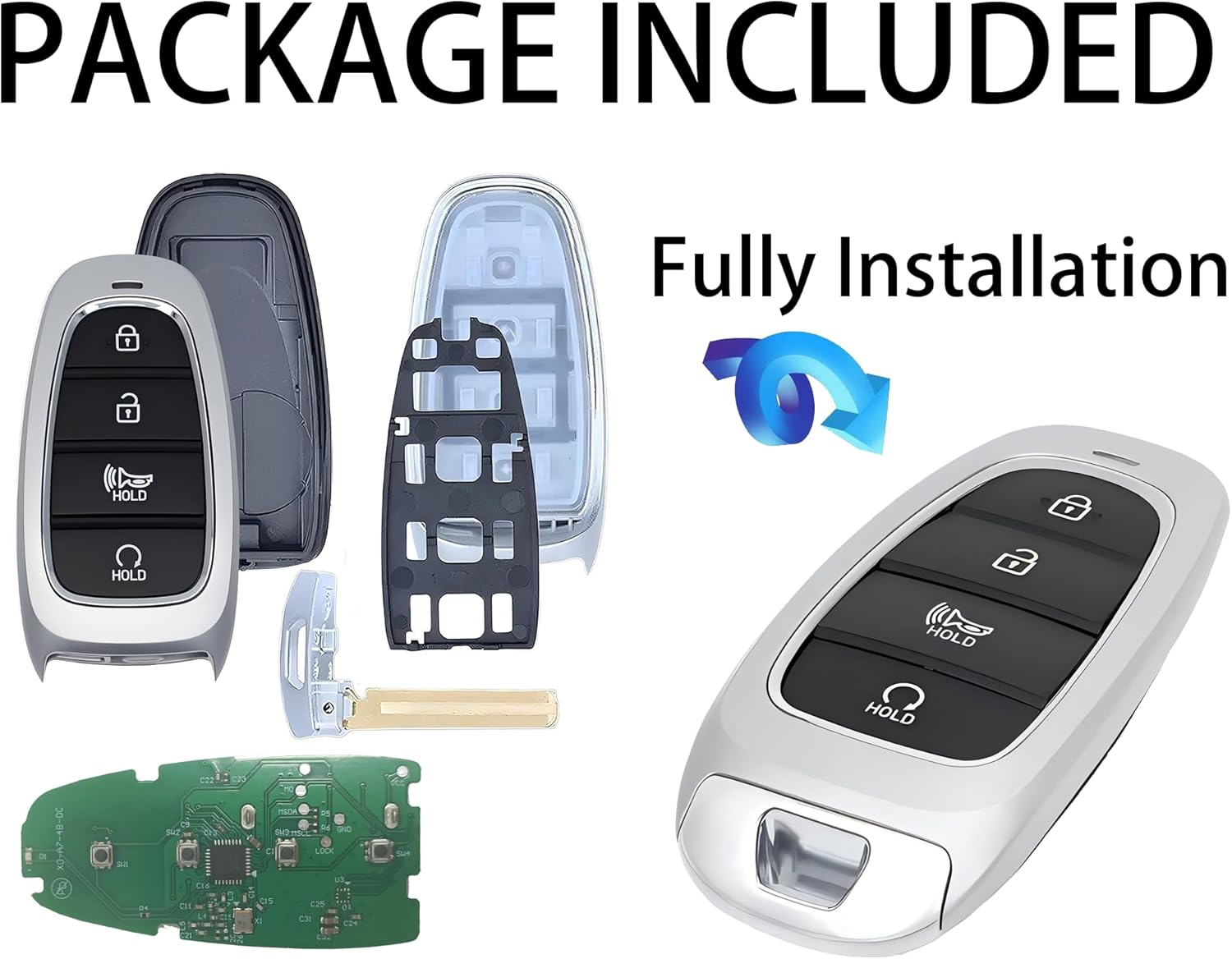 Smart Key for Hyundai Tucson 2022-2023, Alliskeys 4-Buttons Proximity Key Fob Replacement for Hyundai Tucson 2022 2023 TQ8-FOB-4F26 95440-N9050