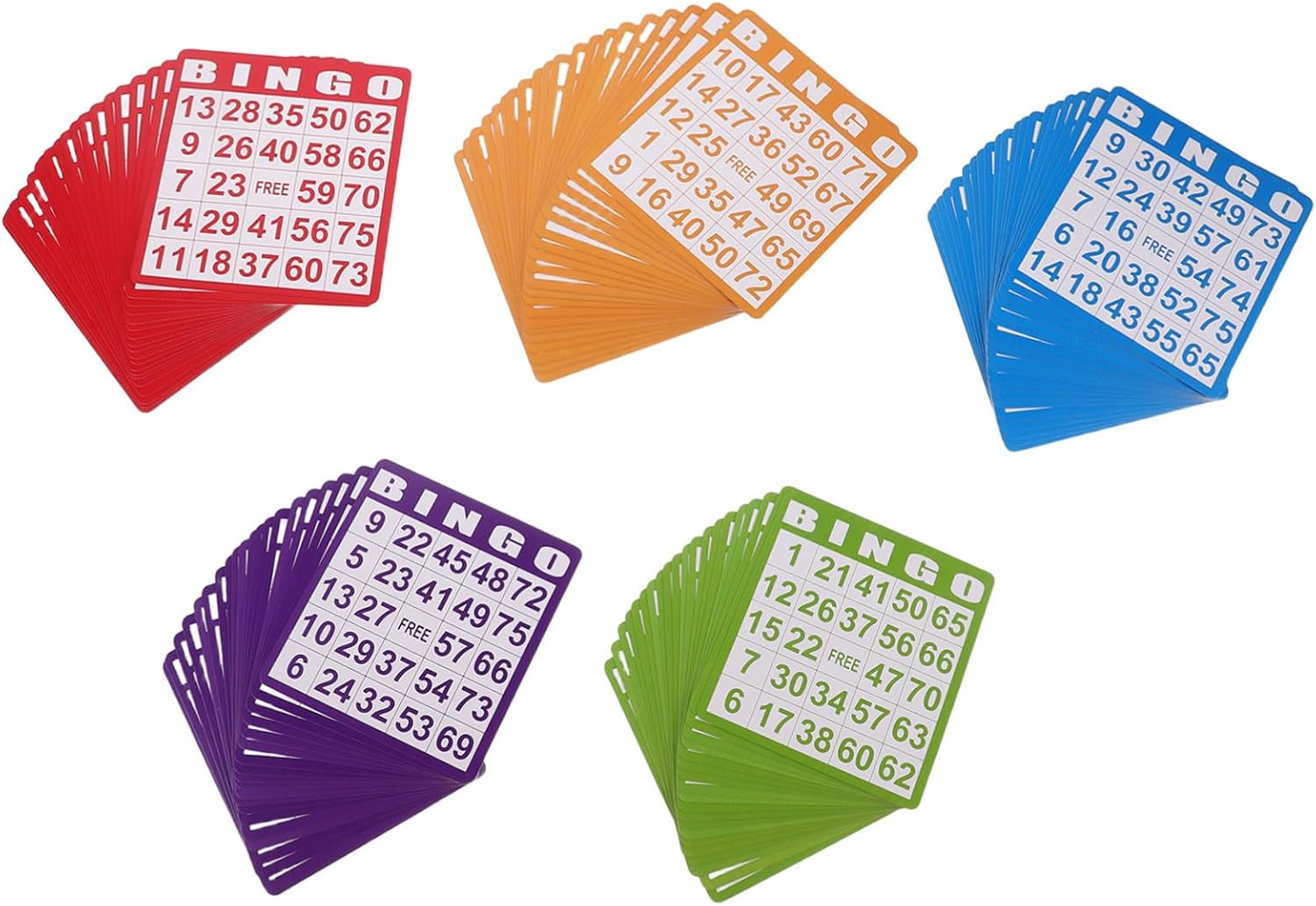 100pcs Five-Color Bingo Game Cards Made of Paper, Designed for Repeated Usage and Parent Communication, for Birthday Parties and Family Gatherings